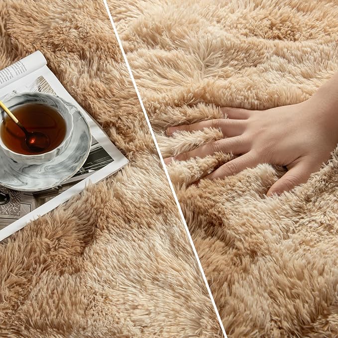 Karin – Mjuk och fluffig ryamatta i mellerade naturtoner